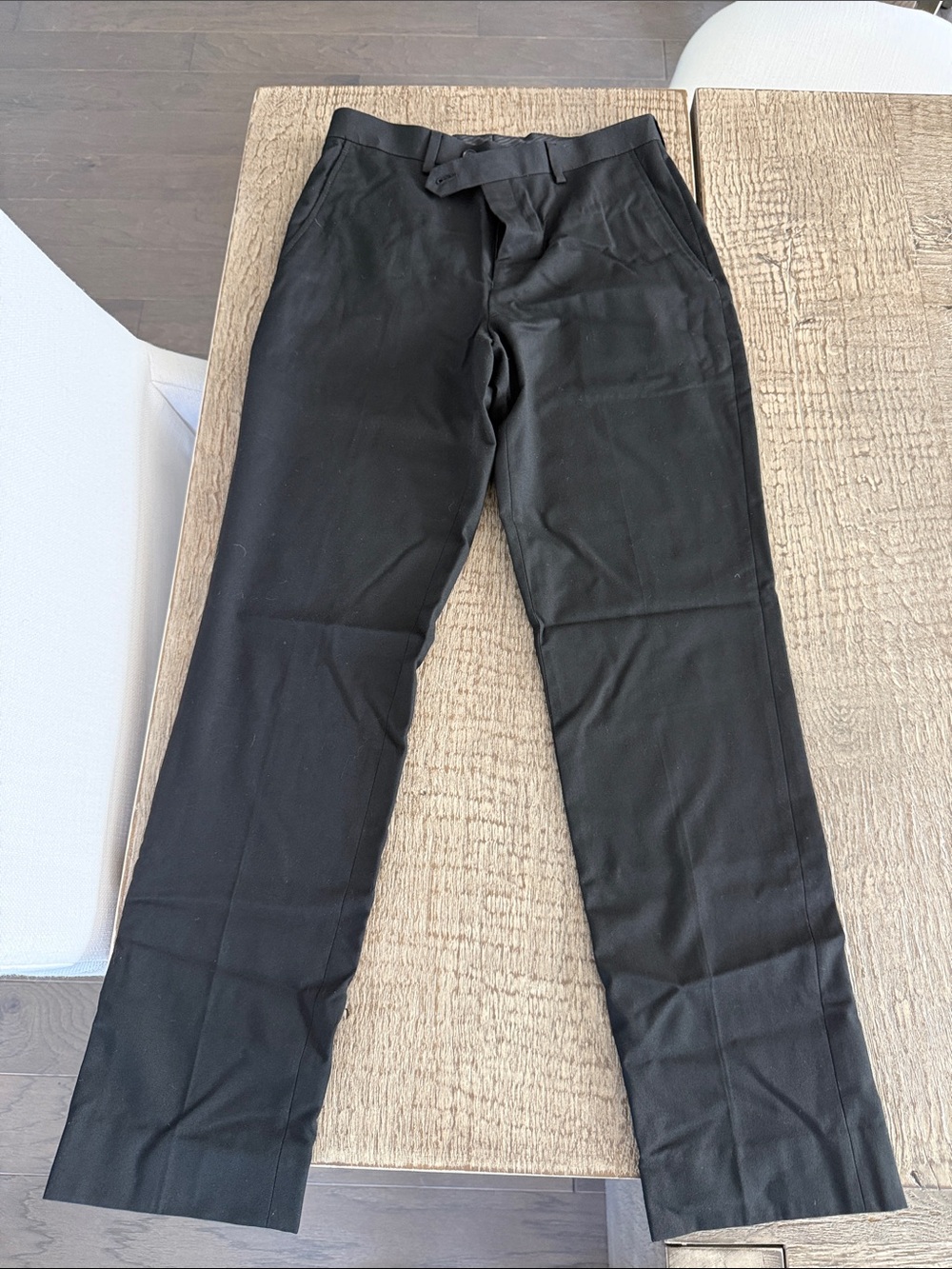 Lauren Ralph Lauren Black Boys Straight-Leg Dress Pants